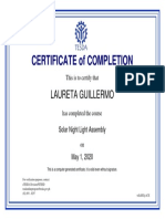 Solar Night Light Assembly_1_Certificate of Completion