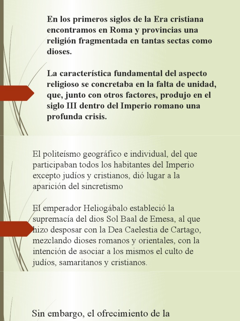 Crisis religiosa en el Imperio Romano | PDF | Constantino el grande ...