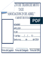 CArnet de Jugador