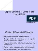 Capital Structure - Limits To The Use of Debt: RWJ CHP 16