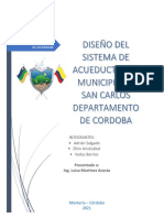 Diseño Del Sistema de Acueducto Del Municipio de San Marco Sucre