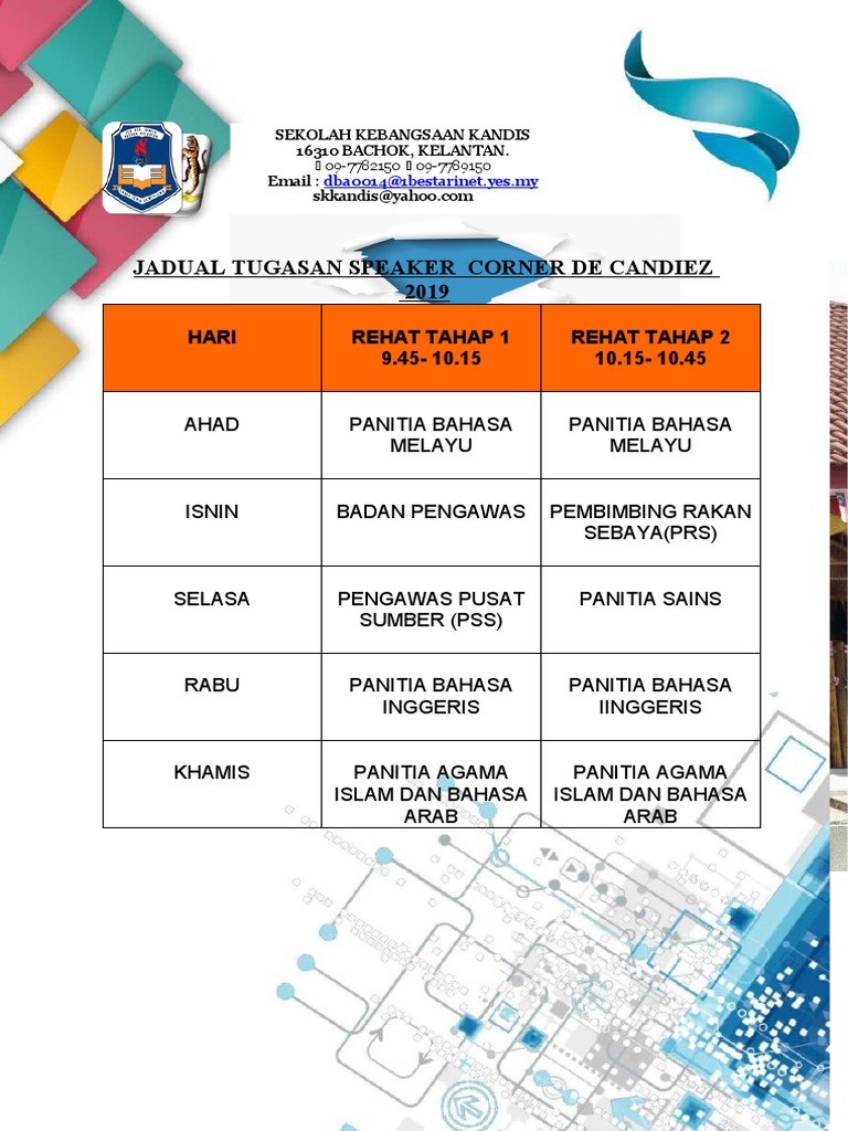 2019 Jadual Speaker Corner PDF