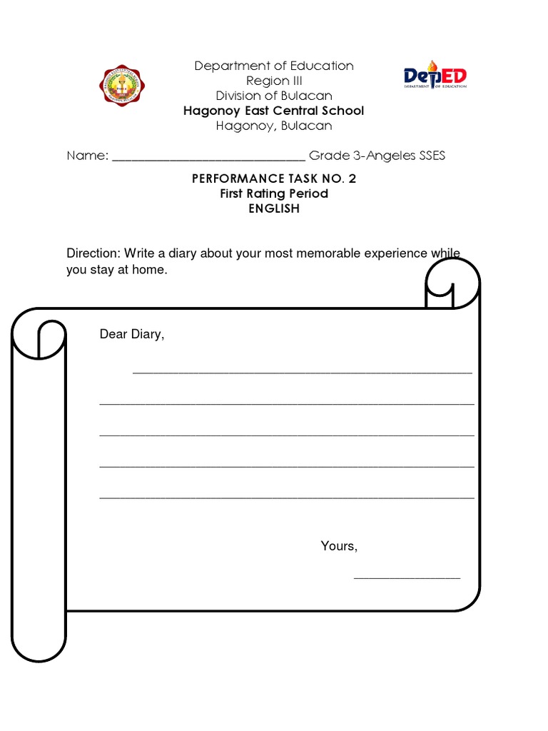 Performance Task No. 2 English and AP Q1 | PDF