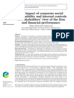The Impact of Corporate Social Responsibility and Internal Controls On Stakeholders' View of The Firm and Financial Performance