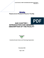 ANSTO Replacement Research Reactor SAR Chapter 1 Introduction