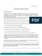 Declaración de Conflictos de Interes