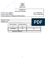 Assignment - 2020 - 2021 - Fall - 62 - Rubrics