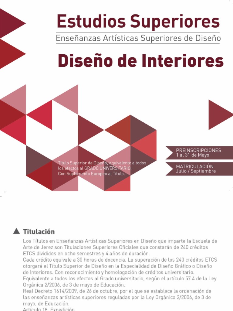 Eas Diseno Interiores Eajerez Pdf Diseño Educación Más Alta