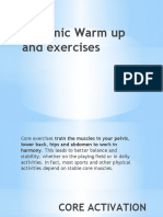 Dynamic Warm Up and Exercises
