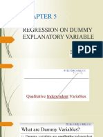 Chapter 5-Regression On Dummy Explanatory Variable