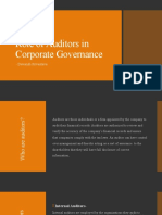 Role of Auditors in Corporate Governance