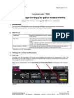 Oscilloscope Settings For Pulse Measurements: Technical Note - TN30