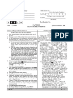 Test Booklet No.: Paper-Ii Electronic Science