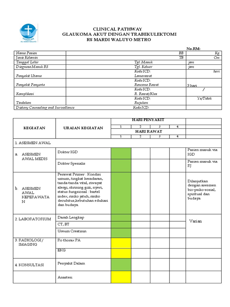 Clinical Pathway Glaukoma Akut | PDF