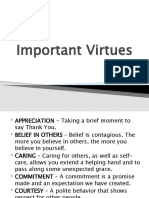 Important Virtues