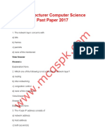 PPSC Lecturer Computer Science Past Paper 2017