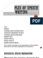 Principles of Speech Writing