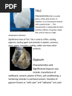 Gypsum: Characteristics