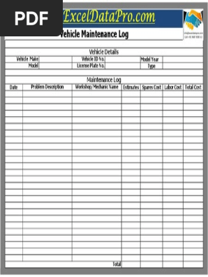Printable-Vehicle-Maintenance-Log