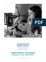Tu9 English Master S Programs 2020-21