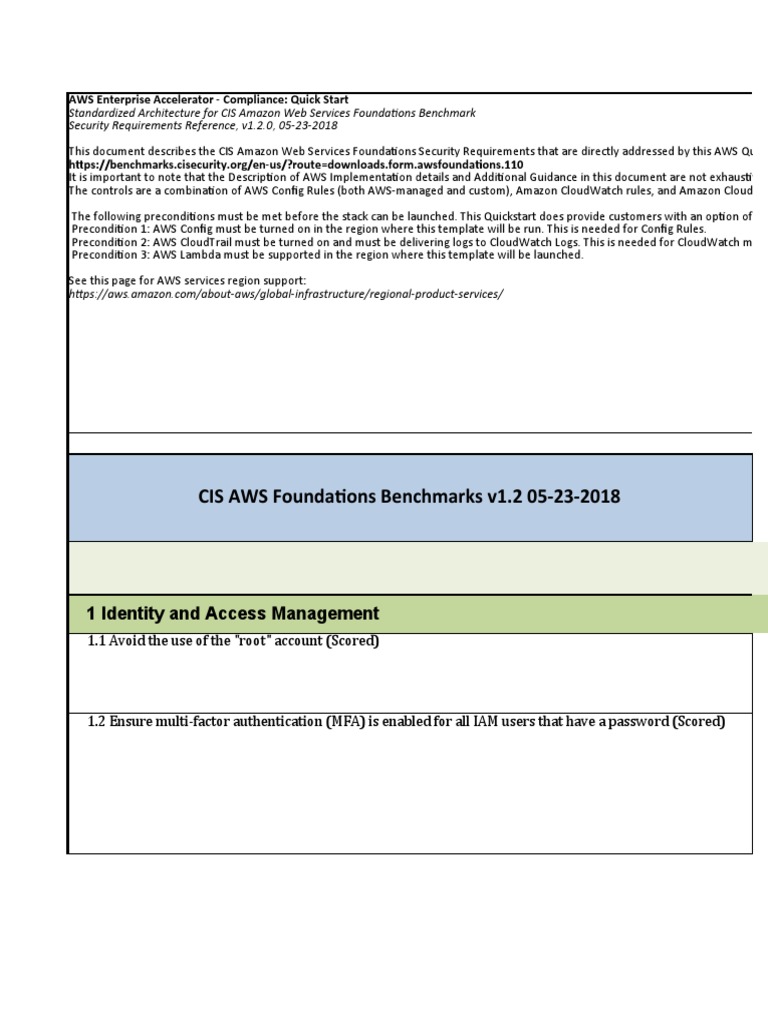 CIS AWS Foundations Benchmark Guide | PDF | Superuser | Password