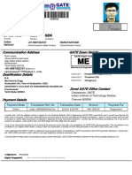 Zone/Scrutiny Code Details for GATE 2022 Application