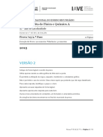 Prova Escrita de Física e Química A: Versão 2