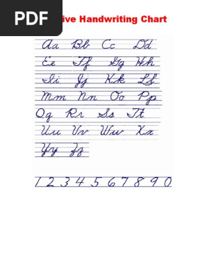 Cursive Handwriting Chart