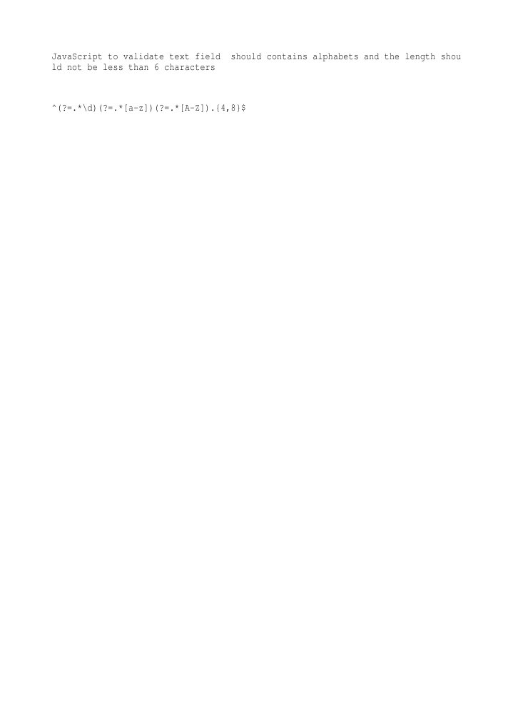 JavaScript Text Field Validation Guide | PDF