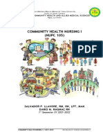 Community Health Nursing I (NUPC 105) : Salvador P. Llavore, RM, RN, LPT, Man Dario M. Ragmac RN