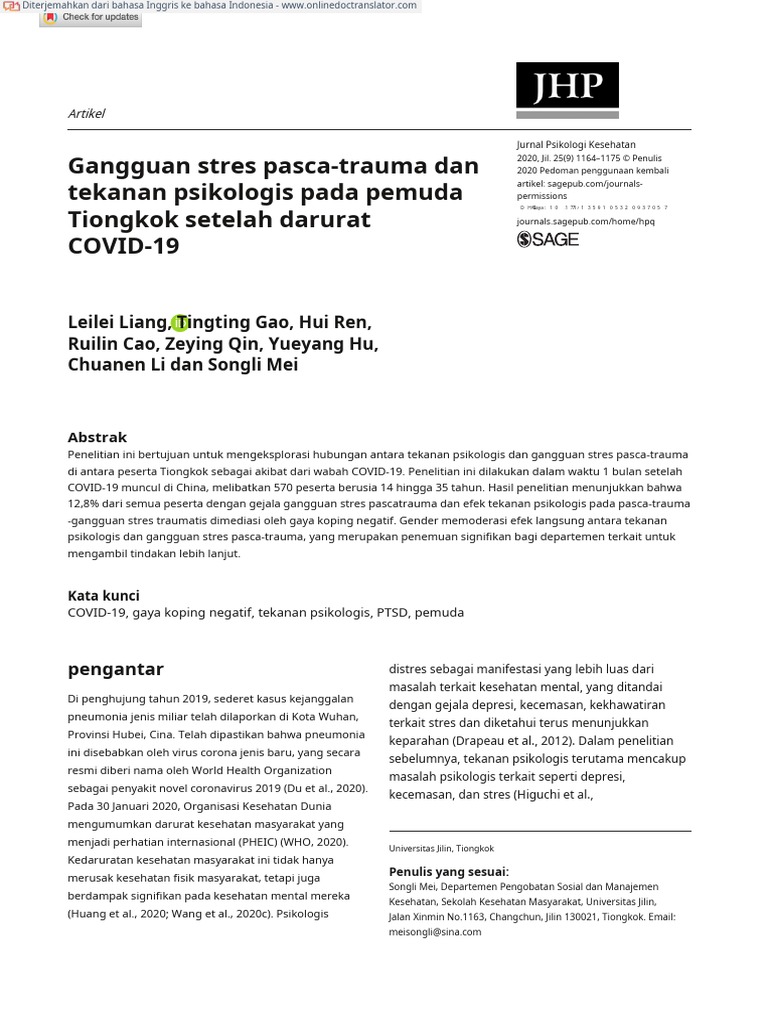 Ptsd Journal Eng En Id Pdf