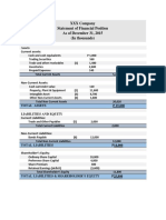 XXX Company Financial Statement