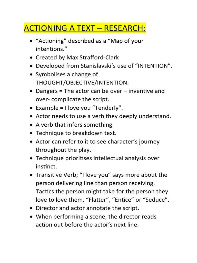 Actioning A Text Research PDF