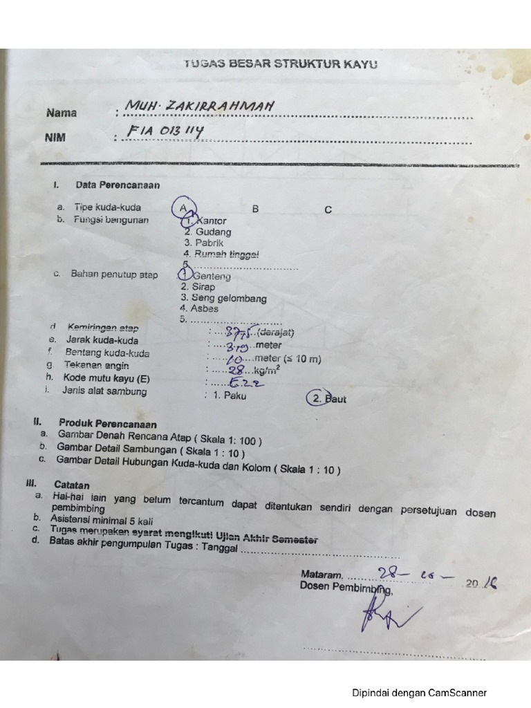 Contoh Tubes Struktur Kayu | PDF