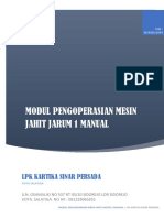 Modul Pengoperasian Mesin Jahit Jarum 1 Manual: LPK Kartika Sinar Persada