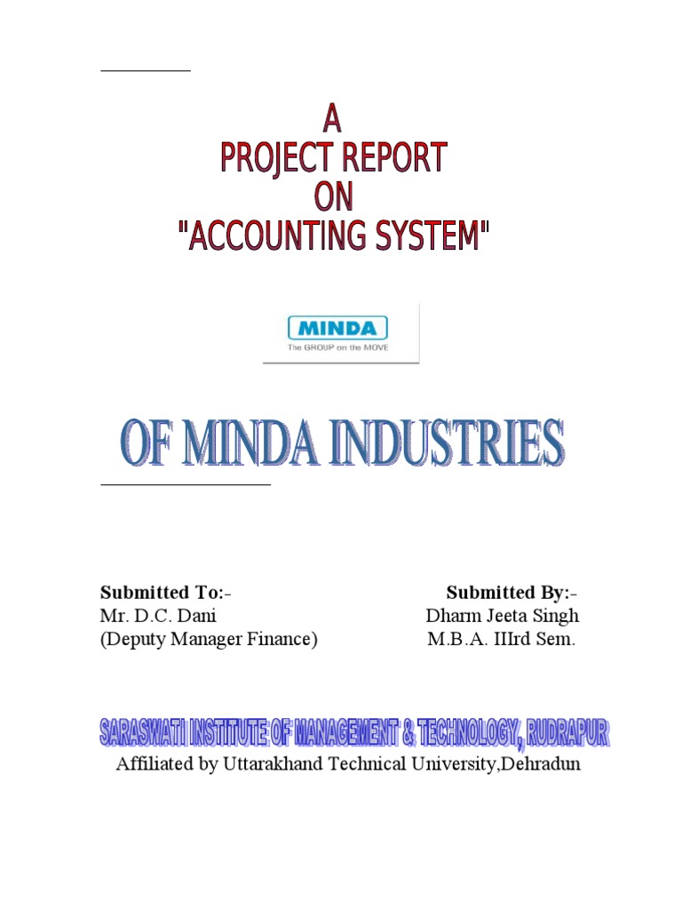 PROJECT_REPORT_ON_ACCOUNTING_SYSTEM | Financial Statement | Balance Sheet