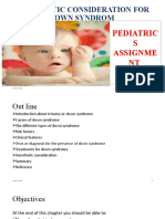 Anesthetic Consideration For Down Syndrom: Pediatric S Assignme NT Group 7