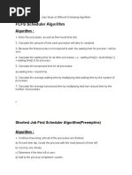 Case Study On Different Scheduling Algorithms