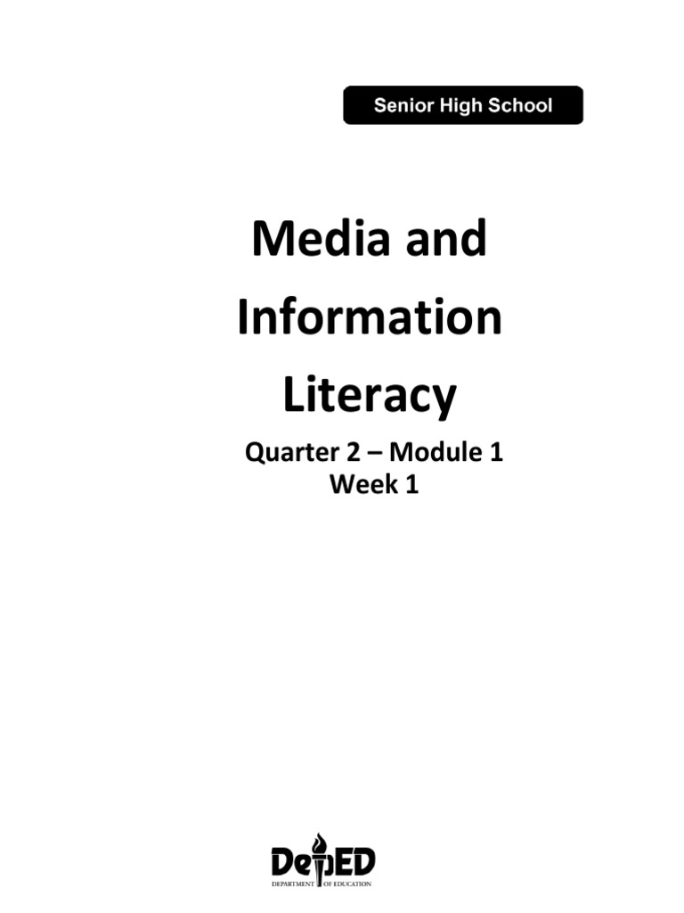 Media and Information Literacy: Quarter 2 - Module 1 Week 1 | PDF ...