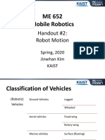 ME 652 Mobile Robotics: Handout #2: Robot Motion