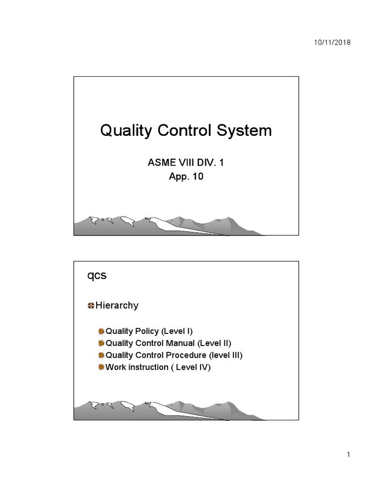Quality Control System Quality Control System: Qcs Qcs | PDF ...