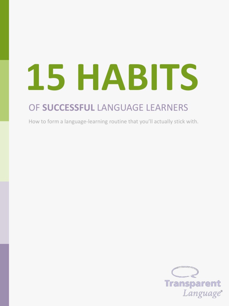 15 Essential Habits for Language Learners | PDF | Second Language | Memory
