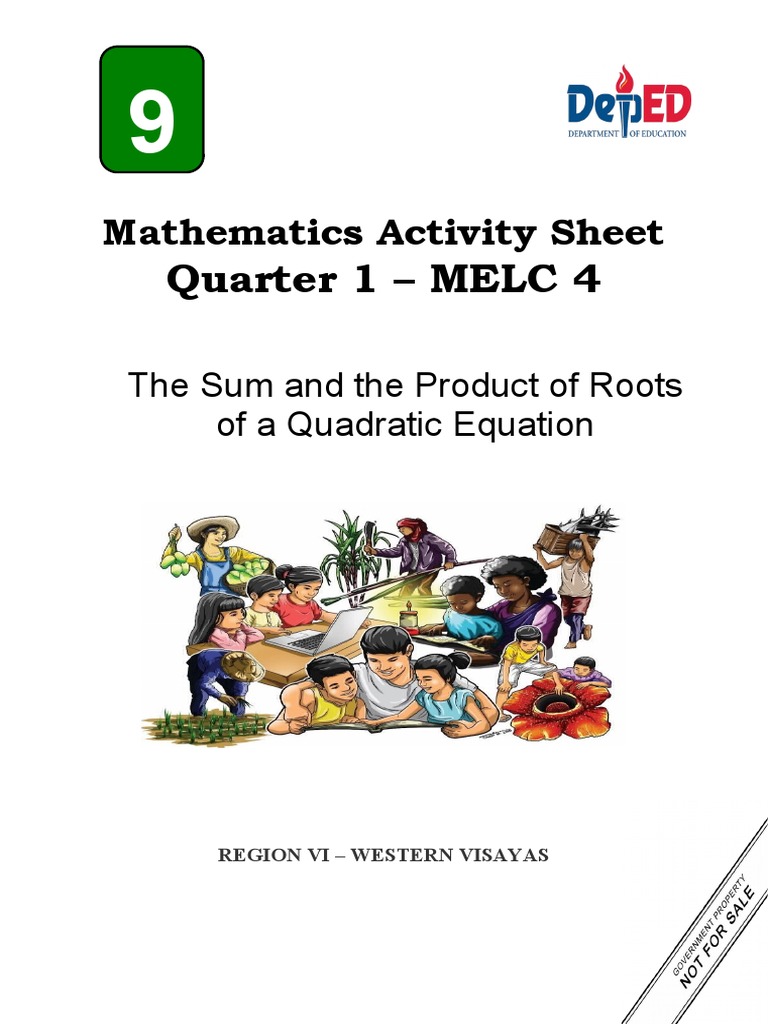 MATH 9 Q1 WK 2 3 MELC 4 LAS 4 | PDF | Quadratic Equation | Zero Of A ...