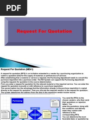 Request for Quotation