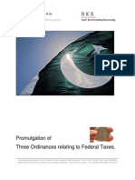 Promulgation of Three Ordinances Relating To Federal Taxes
