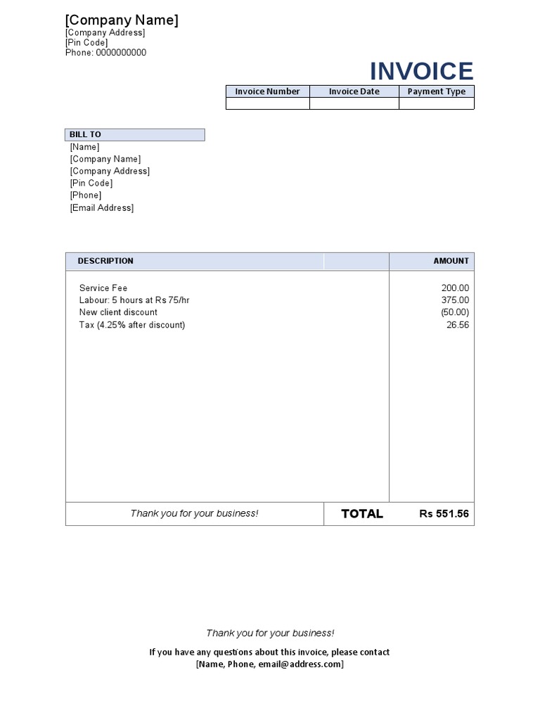 Invoice: Invoice Number Invoice Date Payment Type | PDF | Invoice ...