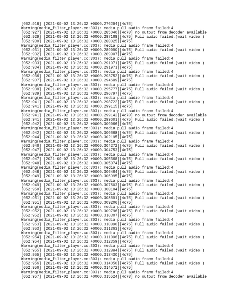 Audio Frame Pull Failures Log | PDF | Shader | Digital Technology