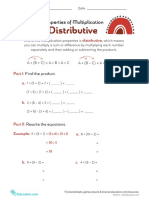Distributive: Properties of Multiplication