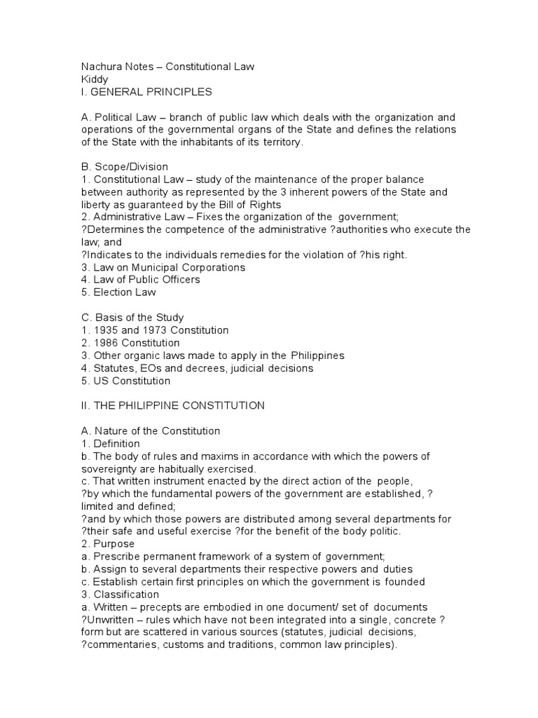 Philippine Constitutional Law Overview | PDF | Search Warrant ...