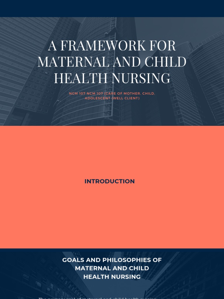 A Framework For Maternal and Child Health Nursing | PDF | Maternal ...